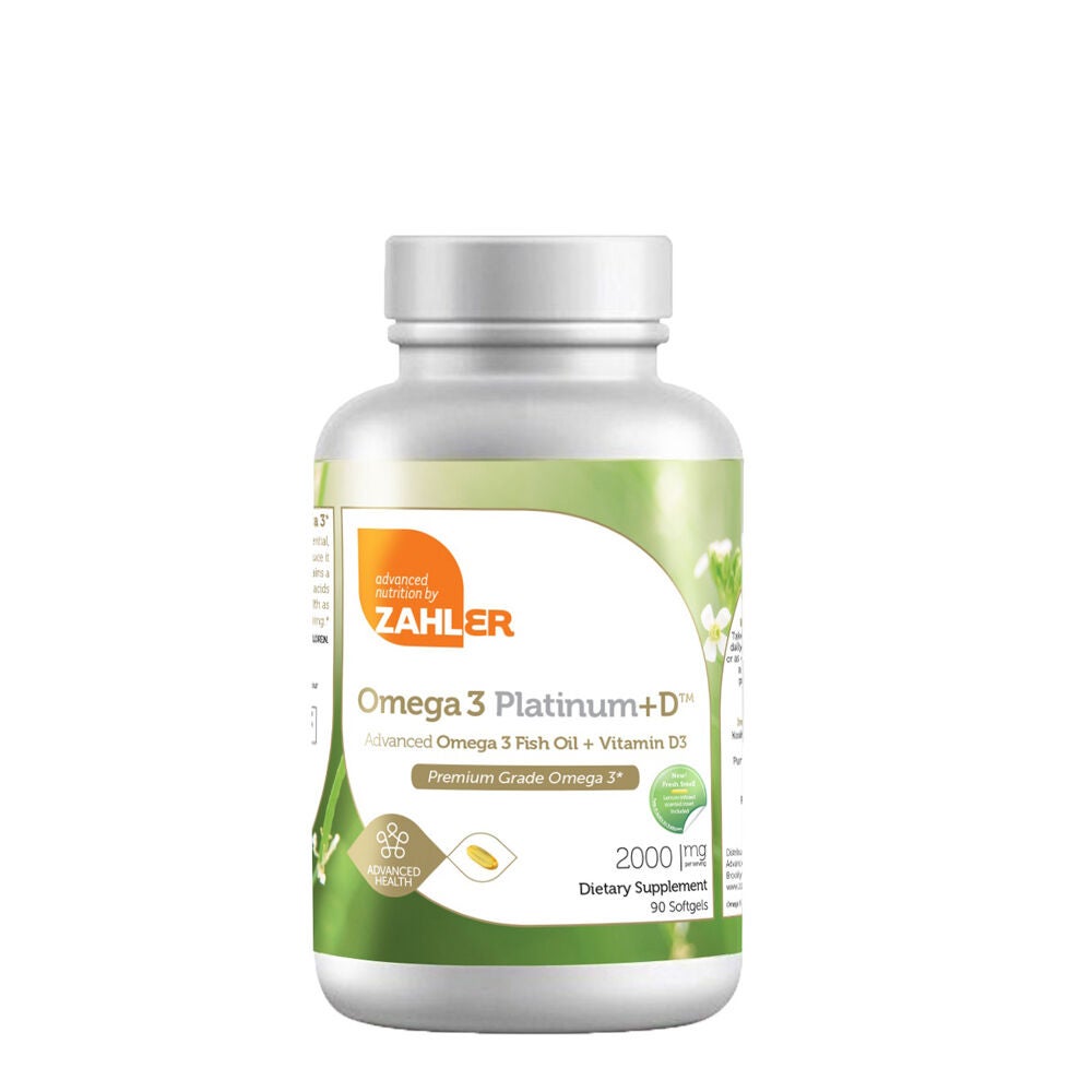 ZAHLER Omega 3 Platinum+D - 90 Softgels (45 Servings)